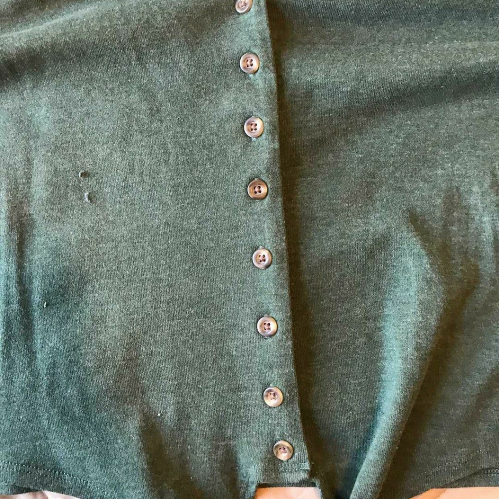 Button Up Cropp Top - Picture 3 of 4